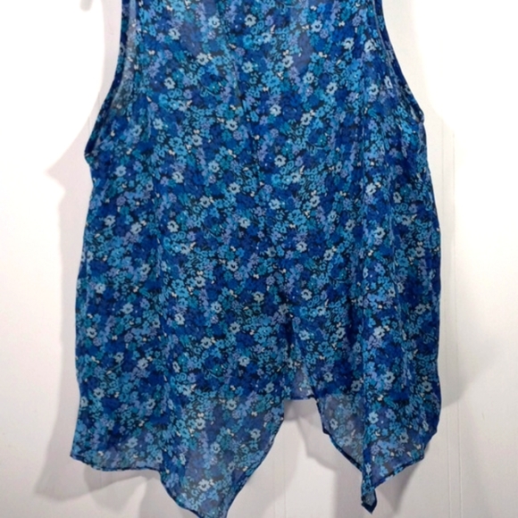 Copper Sky Sheer Floral Print Sleeveless Top - Picture 5 of 8